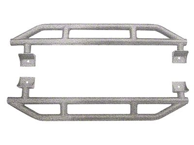 Rock Sliders; Gray Hammertone (07-18 Jeep Wrangler JK 2-Door)