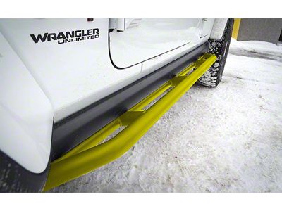Rock Sliders; Neon Yellow (18-25 Jeep Wrangler JL 4-Door)