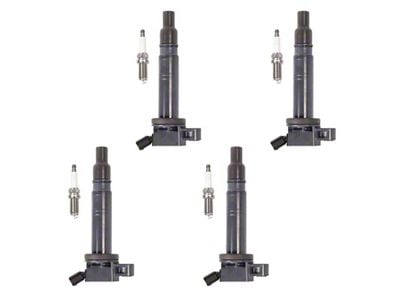 Ignition Coils with Spark Plugs; Black (03-09 4.0L 4Runner; 2010 2.7L 4Runner)