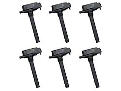 Ignition Coil; Black; Set of Six (20-25 3.6L Jeep Gladiator JT)