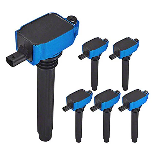 Jeep Wrangler Ignition Coils; Blue; Set of Six (1218 3.6L Jeep