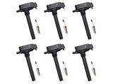 Ignition Coils with Spark Plugs; Black (18-25 3.6L Jeep Wrangler JL)