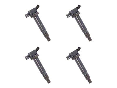 Ignition Coils; Black; Set of Four (05-20 2.7L, 4.0L Tacoma)