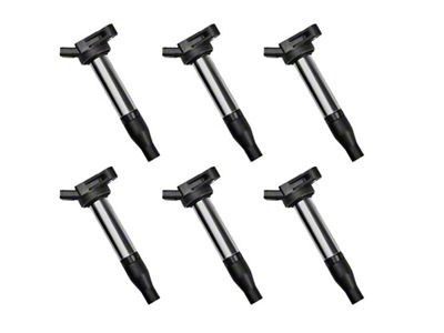 Ignition Coils; Black; Set of Six (16-20 3.5L Tacoma)