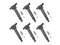 Ignition Coils with Spark Plugs; Black (05-20 2.7L, 4.0L Tacoma)
