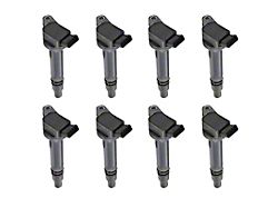 Ignition Coils; Black; Set of Eight (07-09 5.7L Tundra; 10-19 Tundra)