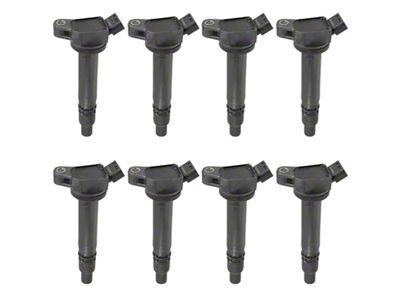 Ignition Coils; Black; Set of Eight (07-09 5.7L Tundra; 10-20 Tundra)