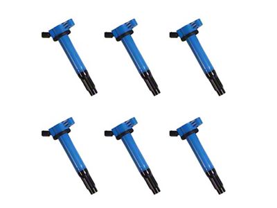 Ignition Coils; Blue; Set of Six (07-09 5.7L Tundra; 10-19 Tundra)