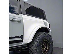 Advanced Fiberglass Concepts 5-Inch Flare/1-Inch Rise Rear Quarter Panels; Unpainted (21-26 Bronco 2-Door)