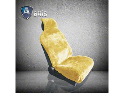 Aegis Cover Sheepskin Easy Fit Wrap Low Back Bucket Seat Cover; Gold (21-25 Bronco Sport w/ Front Bucket Seats)