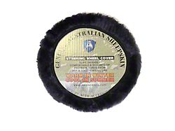 Sheepskin Steering Wheel Cover; Navy (Universal; Some Adaptation May Be Required)
