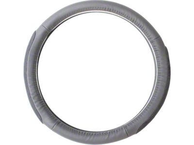 Aegis Cover Leather with Suede Steering Wheel Cover; Charcoal (Universal; Some Adaptation May Be Required)