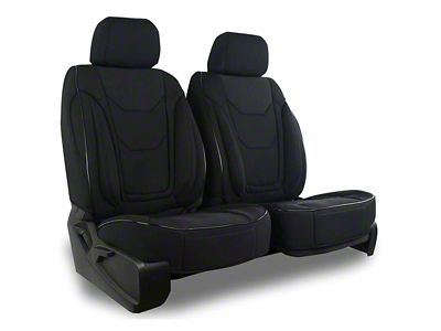 Aegis Cover Airmesh Low Back Bucket Seat Covers with Memory Foam Booster; Black/Black (07-25 Tundra w/ Front Bucket Seats)