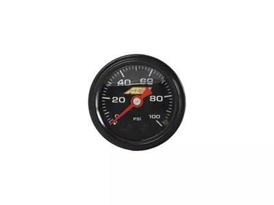 AEM Electronics Liquid-Filled Pressure Gauge; 0 to 100 PSI (Universal; Some Adaptation May Be Required)