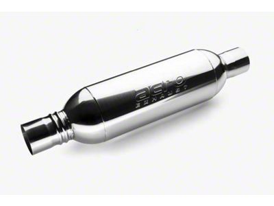 Aero Exhaust Turbine XL Resonated Muffler; 26-Inch Overall; 3-Inch Inlet/3-Inch Outlet (Universal; Some Adaptation May Be Required)