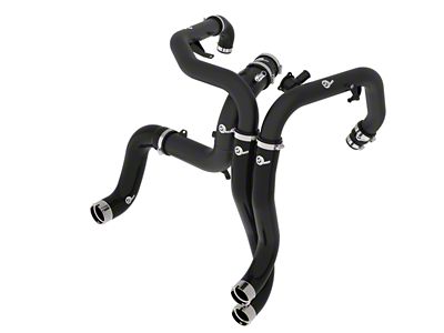 AFE BladeRunner 3-Inch and 2.25-Inch Hot and Cold Charge Pipe Kit; Black (22-25 Bronco Raptor)