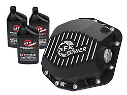AFE Pro Series Rear Differential Cover with Machined Fins and 75w-90 Gear Oil; Black (21-25 Bronco)