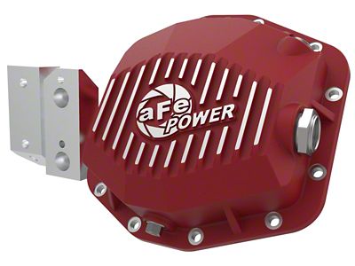 AFE Pro Series Rear Differential Cover with Machined Fins; Red; Dana M220 (20-25 Jeep Gladiator JT, Excluding Launch Edition, Mojave, Rubicon)