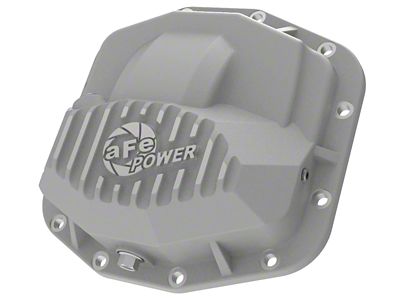 AFE Street Series Front Differential Cover with Machined Fins; Raw; Dana M210 (20-23 Jeep Gladiator JT)