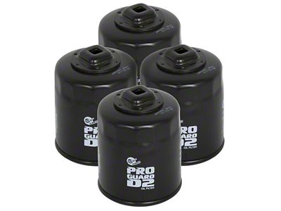 AFE Pro GUARD D2 Oil Filter; Set of Four (03-06 2.4L Jeep Wrangler TJ; 07-11 3.8L Jeep Wrangler JK)
