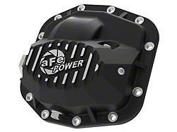 AFE Pro Series Front Differential Cover with Machined Fins; Black; Dana M186 (18-25 Jeep Wrangler JL, Excluding Rubicon)