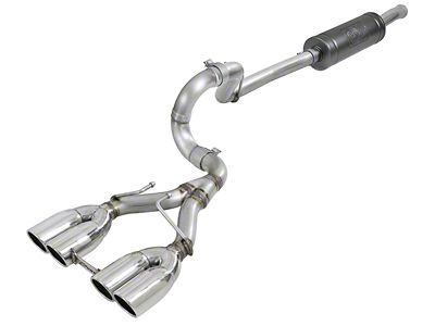 AFE Rebel Series 2.50-Inch Cat-Back Exhaust System with Quad Polished Tips (18-25 3.6L Jeep Wrangler JL 4-Door)