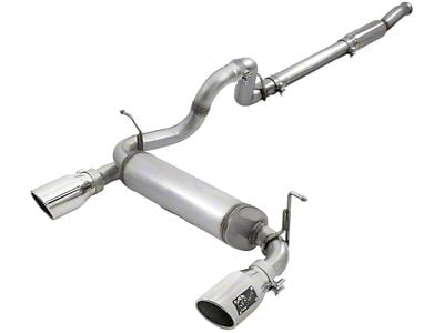 AFE Rebel Series 2.50-Inch Cat-Back Exhaust System with Polished Tips (18-25 2.0L Jeep Wrangler JL)