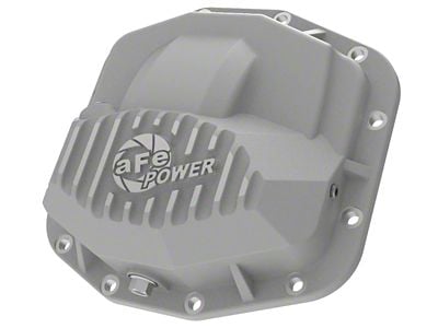 AFE Street Series Front Differential Cover with Machined Fins; Raw; Dana M210 (18-23 Jeep Wrangler JL)
