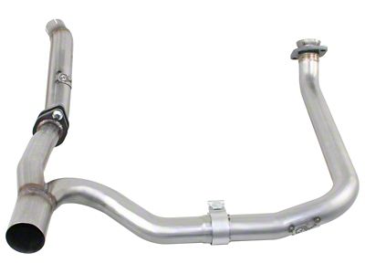 AFE Twisted Aluminized Steel Loop Delete Down-Pipe and Y-Pipe (12-18 3.6L Jeep Wrangler JK 4-Door)