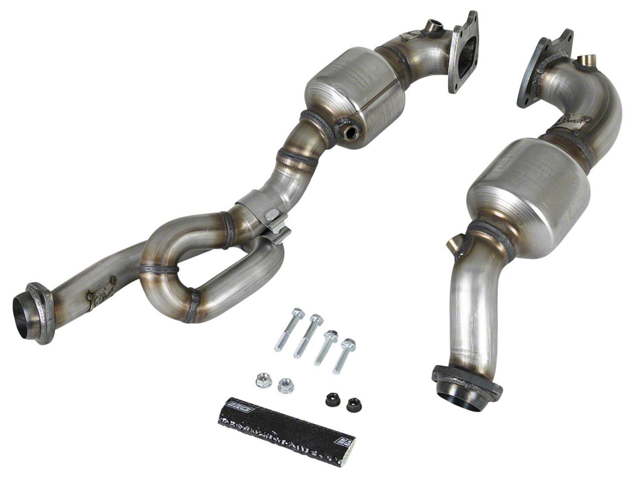 AFE Jeep Wrangler Twisted Steel Downpipe; Street Series 48