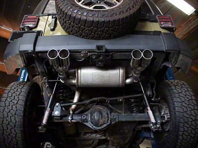 AFE Vulcan Series 3-Inch Axle-Back Exhaust System with Polished Tips (07-18 Jeep Wrangler JK)