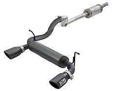 AFE Rebel Series Cat-Back Exhaust System with Black Tips (18-26 3.6L Jeep Wrangler JL 4-Door)
