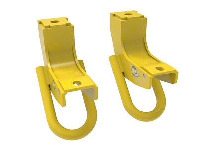 AFE Front Tow Hooks; Yellow (22-25 Tundra)