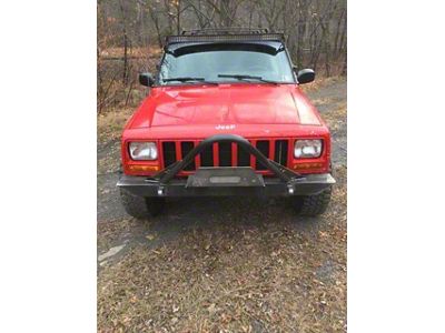 Affordable Offroad Elite Stinger Winch Front Bumper; Bare Metal (84-01 Jeep Cherokee XJ)