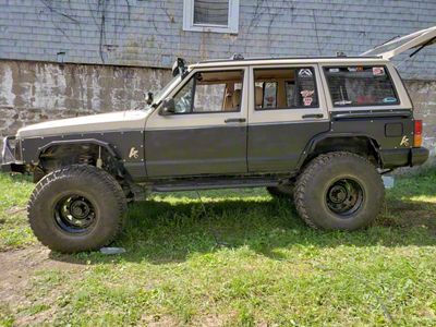 Affordable Offroad Front Fender Armor with Fender Flares; Black (84-01 Jeep Cherokee XJ)