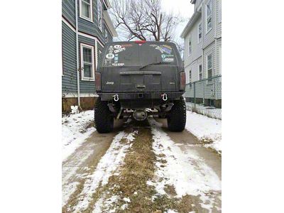 Affordable Offroad Rear Bumper with 2-Inch Receiver; Black (84-01 Jeep Cherokee XJ)