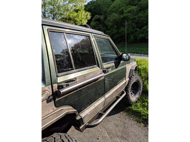 Affordable Offroad Jeep Cherokee Rear Door Rub Rails; Bare Metal 100 ...