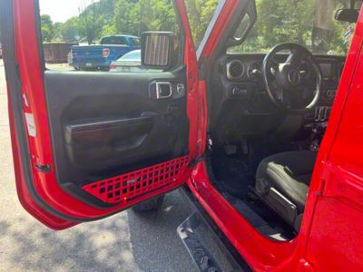 Affordable Offroad Door Pocket MOLLE Panels; Front Only; Black (20-25 Jeep Gladiator JT)