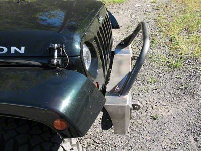 Affordable Offroad Front Bumper with Bull Bar; Bare Metal (20-25 Jeep Gladiator JT)