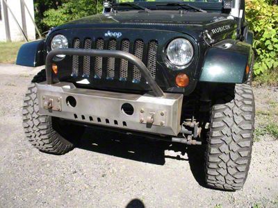 Affordable Offroad Front Bumper with Bull Bar; Black (20-25 Jeep Gladiator JT)