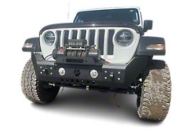 Affordable Offroad Mid-Width Winch Front Bumper; Black (20-25 Jeep Gladiator JT)