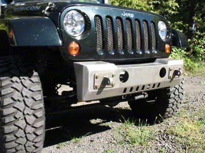 Affordable Offroad Plain Front Bumper; Black (20-25 Jeep Gladiator JT)