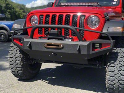Affordable Offroad PreRunner Front Winch Bumper; Bare Metal (20-25 Jeep Gladiator JT)