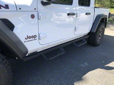 Affordable Offroad Side Step Bars; Black (20-25 Jeep Gladiator JT)