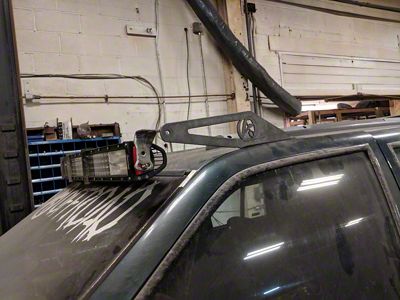 Affordable Offroad 50-Inch Curved Light Bar Brackets; Bare Metal (93-98 Jeep Grand Cherokee ZJ)