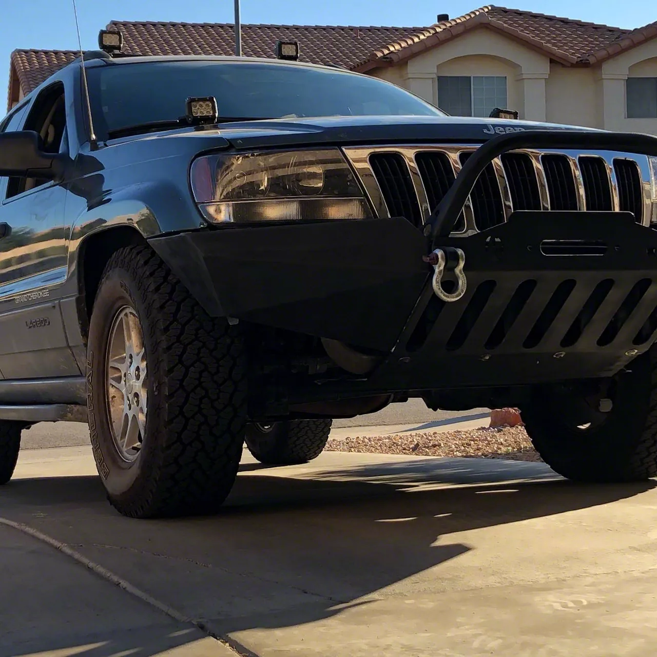 Affordable Offroad Modular Front Bumper Replacement Wing Driver or Passenger Side Black 99 04 Jeep Grand Cherokee WJ