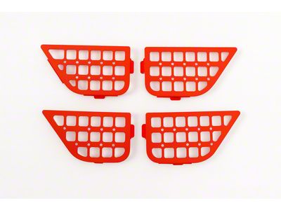 Affordable Offroad Door Pocket MOLLE Panels; Front Only; Red (07-18 Jeep Wrangler JK)