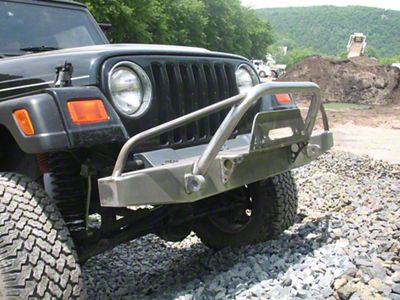 Affordable Offroad Elite PreRunner Front Winch Bumper; Black (76-06 Jeep CJ7, Wrangler YJ & TJ)
