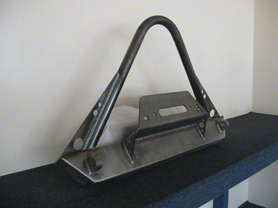 Affordable Offroad Elite Shorty Stinger Front Winch Bumper; Bare Metal (76-06 Jeep CJ7, Wrangler YJ & TJ)