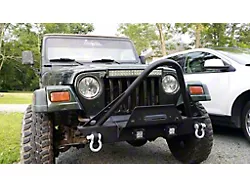 Affordable Offroad Elite Shorty Stinger Front Winch Bumper; Black (76-06 Jeep CJ7, Wrangler YJ & TJ)